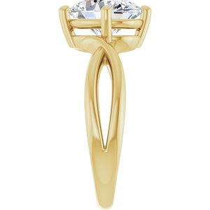 10K Yellow Gold 10x8 mm Oval Ring Mounting – image 7