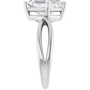 Sterling Silver 9x7 mm Emerald Ring Mounting – image 7