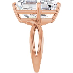 10K Rose Gold 14x12 mm Emerald Ring Mounting – image 7