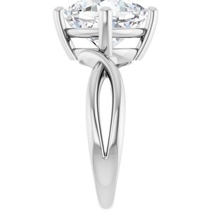 10K White Gold 10x10 mm Cushion Ring Mounting – image 7