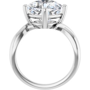 Platinum 10x10 mm Cushion Ring Mounting – image 3