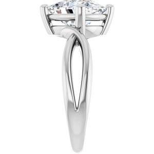 Sterling Silver 10x8 mm Elongated Cushion Ring Mounting – image 7