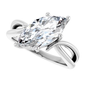 Sterling Silver 14x7 mm Marquise Ring Mounting – image 8