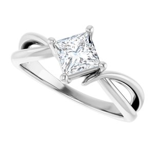 Platinum 5x5 mm Square Ring Mounting – image 8