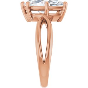 14K Rose Gold 14x7 mm Marquise Ring Mounting – image 7