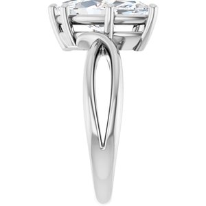 18K White Gold 14x7 mm Marquise Ring Mounting – image 7