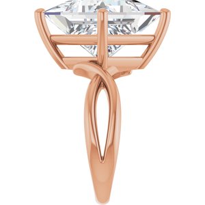 10K Rose Gold 12x12 mm Square Ring Mounting – image 7