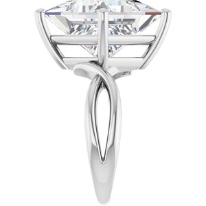 Sterling Silver 12x12 mm Square Ring Mounting – image 7