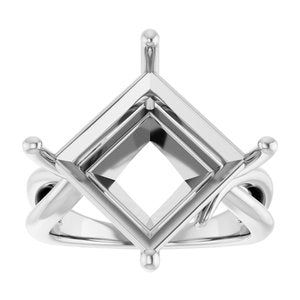 Platinum 12x12 mm Square Ring Mounting – image 6