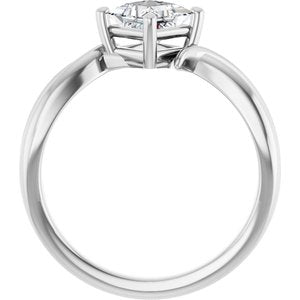 Continuum Sterling Silver 5x5 mm Square Ring Mounting – image 3