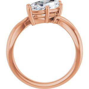 14K Rose Gold 14x7 mm Marquise Ring Mounting – image 3