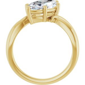 10K Yellow Gold 14x7 mm Marquise Ring Mounting – image 3