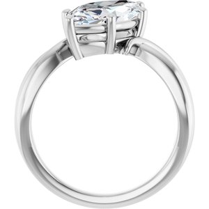 10K White Gold 14x7 mm Marquise Ring Mounting – image 3