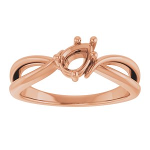 10K Rose Gold 6x4 mm Pear Ring Mounting – image 6