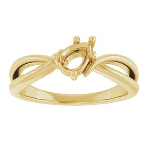 10K Yellow Gold 6x4 mm Pear Ring Mounting – image 6