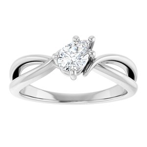 Platinum 6x4 mm Pear Ring Mounting – image 5