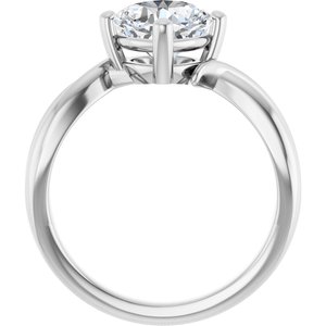 Continuum Sterling Silver 7x7 mm Cushion Ring Mounting – image 3