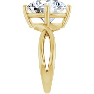 10K Yellow Gold 12 mm Round Ring Mounting – image 7