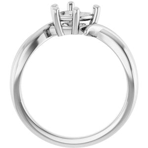 Platinum 6.5x6.5 mm Heart Ring Mounting – image 4