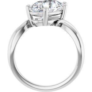 10K White Gold 12x8 mm Pear Ring Mounting – image 3