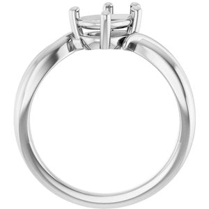 Platinum 8x6 mm Pear Ring Mounting – image 4