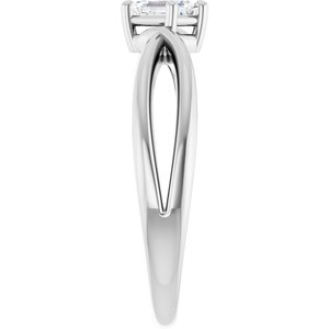Platinum 4.5x3 mm Emerald Ring Mounting – image 7