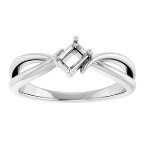 Platinum 4.5x3 mm Emerald Ring Mounting – image 6