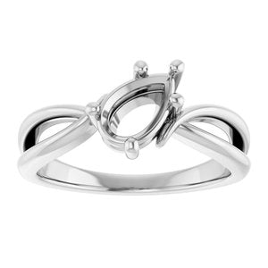 Platinum 8x5 mm Pear Ring Mounting – image 6