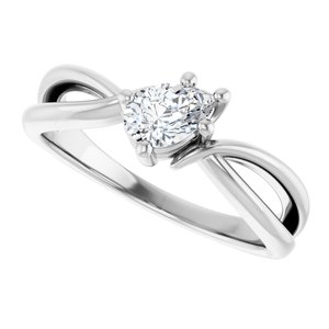 Platinum 6x4 mm Pear Ring Mounting – image 8