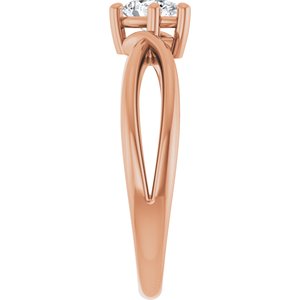 10K Rose Gold 6x4 mm Pear Ring Mounting – image 7