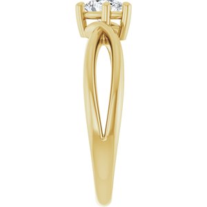 10K Yellow Gold 6x4 mm Pear Ring Mounting – image 7