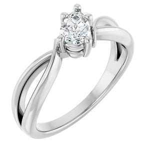 Continuum Sterling Silver 6x4 mm Pear Ring Mounting