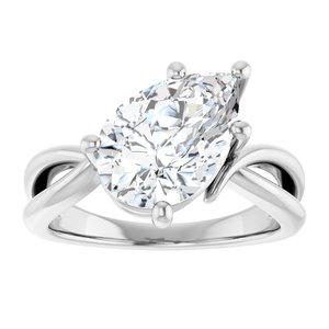 Continuum Sterling Silver 12x8 mm Pear Ring Mounting – image 5