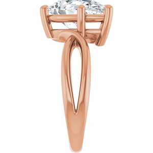10K Rose Gold 13x8 mm Pear Ring Mounting – image 7