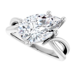 Continuum Sterling Silver 13x8 mm Pear Ring Mounting – image 8