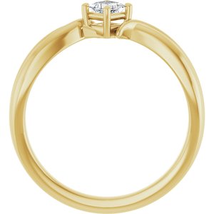 10K Yellow Gold 3x3 mm Square Ring Mounting – image 3