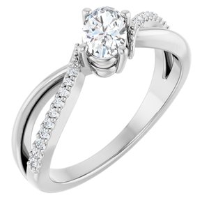 Continuum Sterling Silver 6x4 mm Oval Ring Mounting