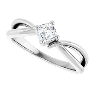 Platinum 4x4 mm Cushion Ring Mounting – image 8