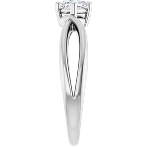 14K White Gold 4x4 mm Cushion Ring Mounting – image 7