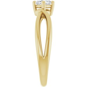 14K Yellow Gold 4x4 mm Cushion Ring Mounting – image 7