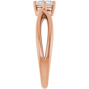 18K Rose Gold 4x4 mm Cushion Ring Mounting – image 7