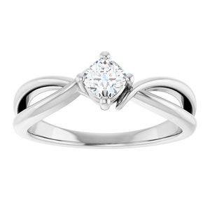 Platinum 4x4 mm Cushion Ring Mounting – image 5