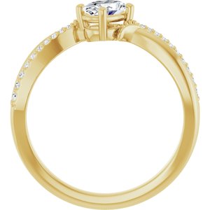 10K Yellow Gold 6x4 mm Oval Ring Mounting – image 3