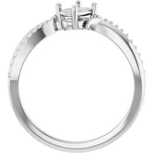 Platinum 6x4 mm Oval Ring Mounting – image 4