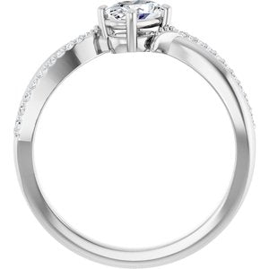 Sterling Silver 6x4 mm Oval Ring Mounting – image 3