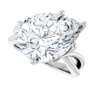 Continuum Sterling Silver 16x12 mm Pear Ring Mounting – image 8