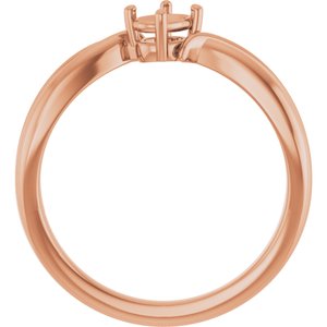 18K Rose Gold 5x3.5 mm Oval Ring Mounting – image 4