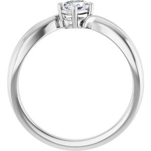 10K White Gold 5x3.5 mm Oval Ring Mounting – image 3