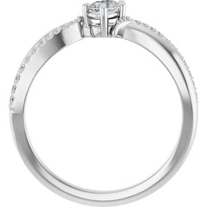 Sterling Silver 4.5x3 mm Pear Ring Mounting – image 3