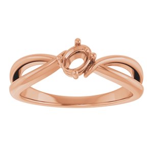 10K Rose Gold 5x3.5 mm Oval Ring Mounting – image 6